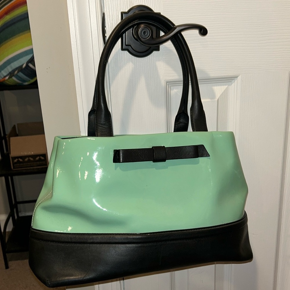 Gently used Kate spade mint green purse with matching wallet
